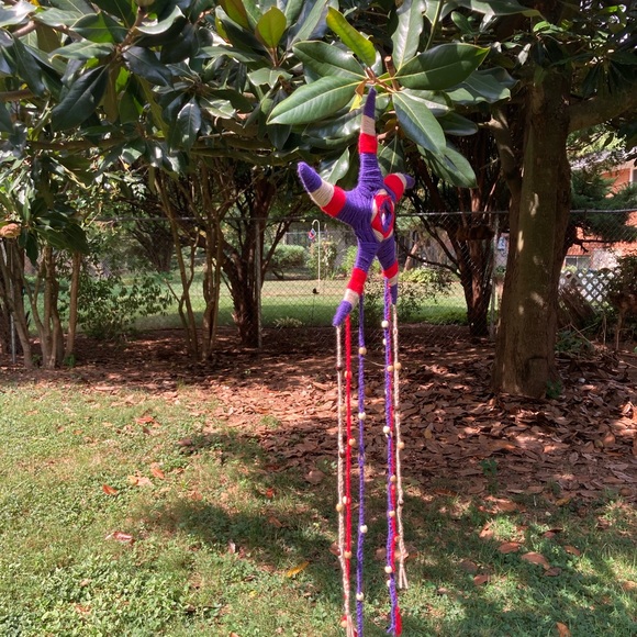 Starfish Star Starburst Shooting Star Yarn Beads Boho Wall dECOR 39” x 1… - Picture 3 of 9